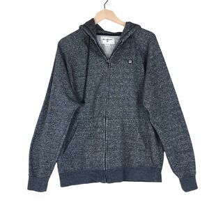 Billabong Zip Hoodie Size M Dark Heather Surf Skate Streetwear Soft Grunge